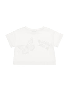 Girls | Cropped Jersey T-Shirt | White