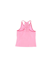 Girls | Jersey Camisole With Crochet Flowers | Sachet Pink/Fandango