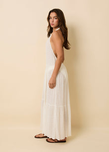 Womens | Kai Dress Smocked | Optic White