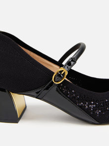 Square Toe High Heel | Black