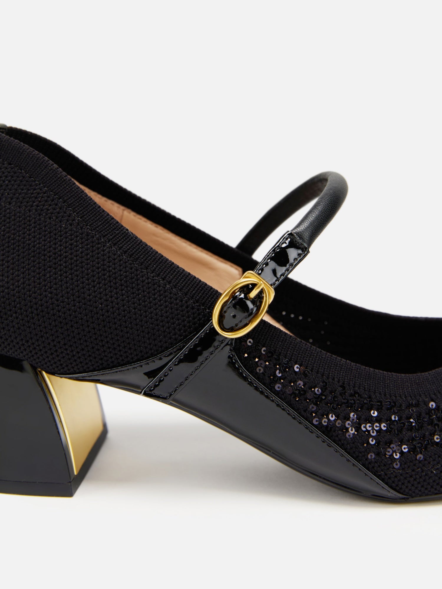 Square Toe High Heel | Black