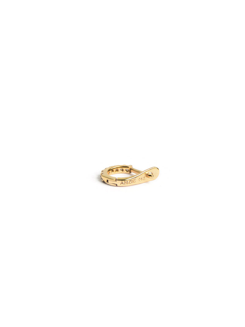 Micro Classique Diamond Pave Huggies | Diamonds | 14K Yellow Gold