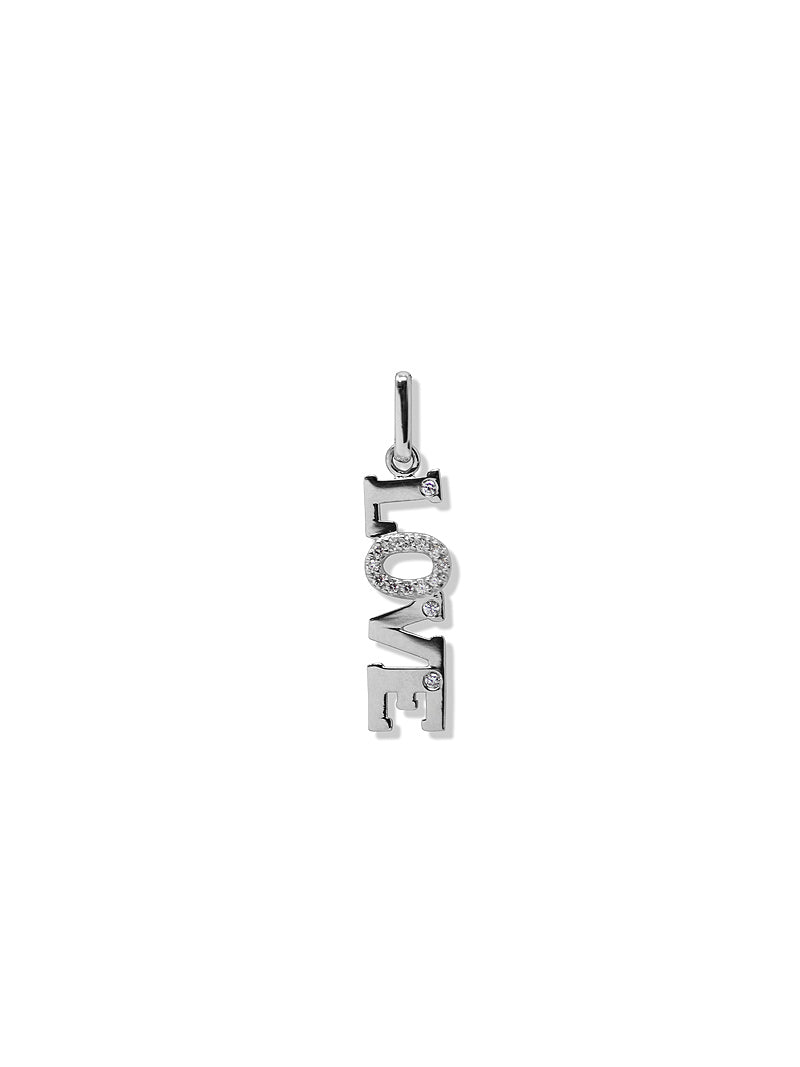 Love Letter LOVE Charm | Sapphire | 925 Rhodium Plated Sterling Silver