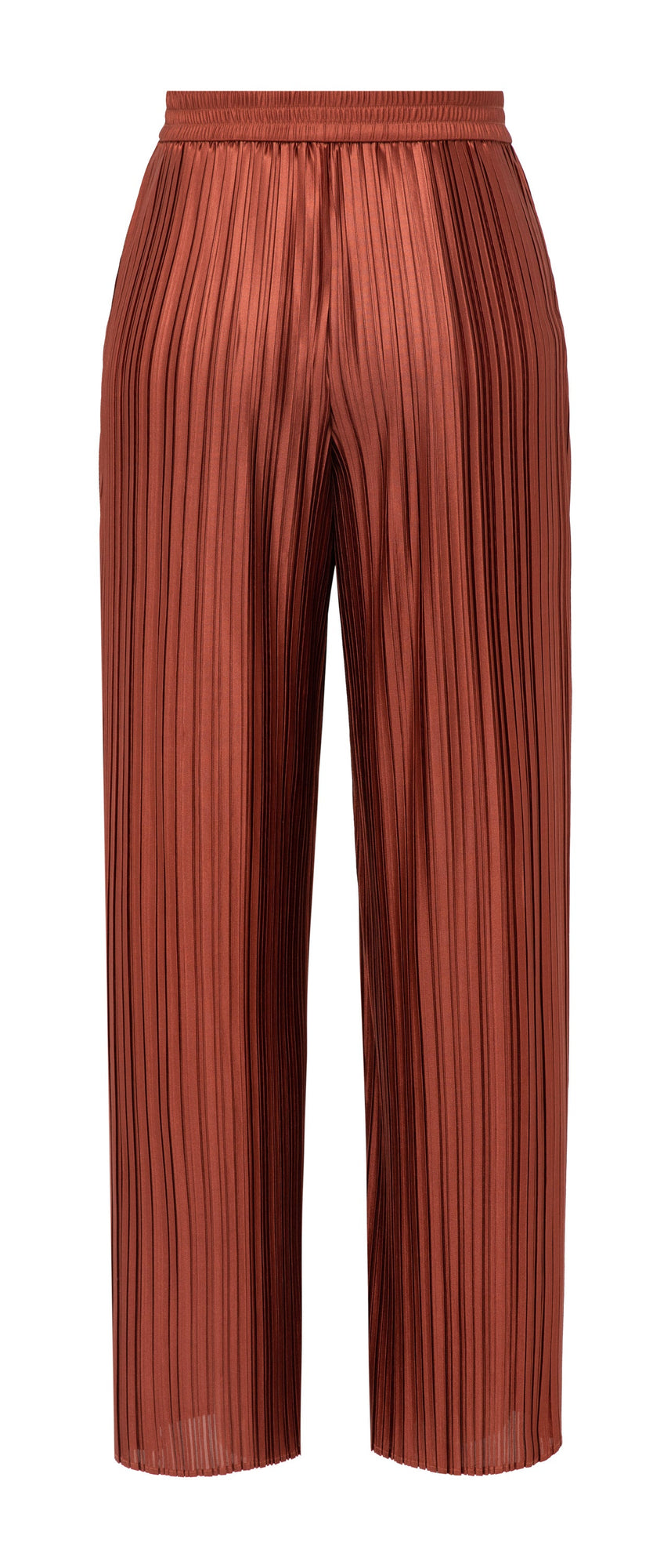 pleated wide-leg trousers | Terracota
