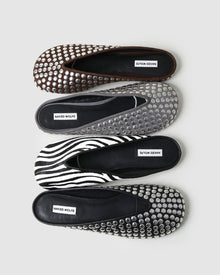Womens | Pippa Studded Suede Flat | Grey