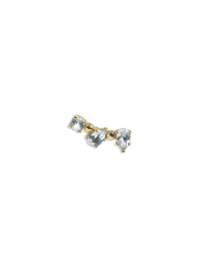 Anzie x Mel Soldera Petite Gem Crawler | Clear Topaz | 14K Yellow Gold