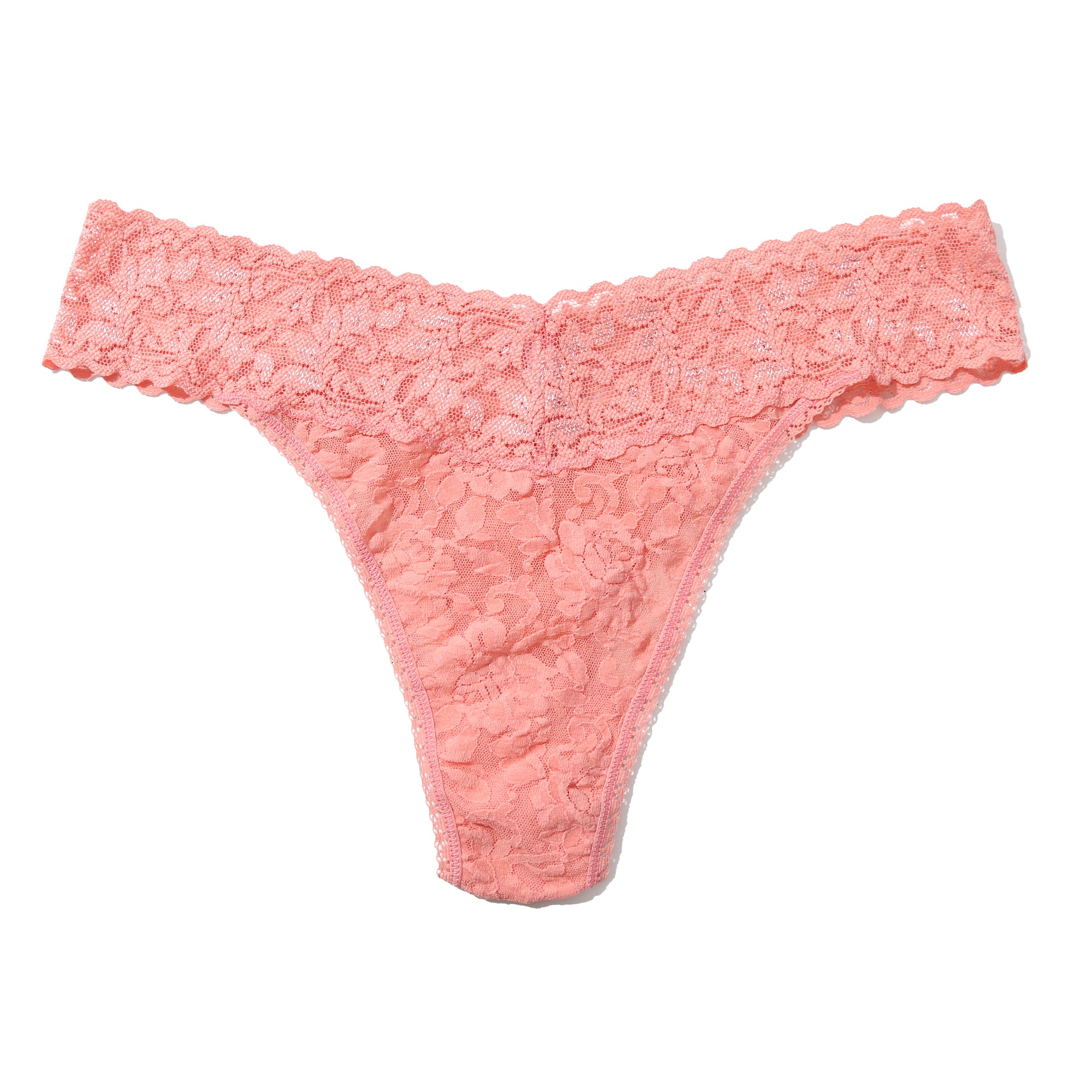 Signature Lace Original Rise Thong | Ballet Pink