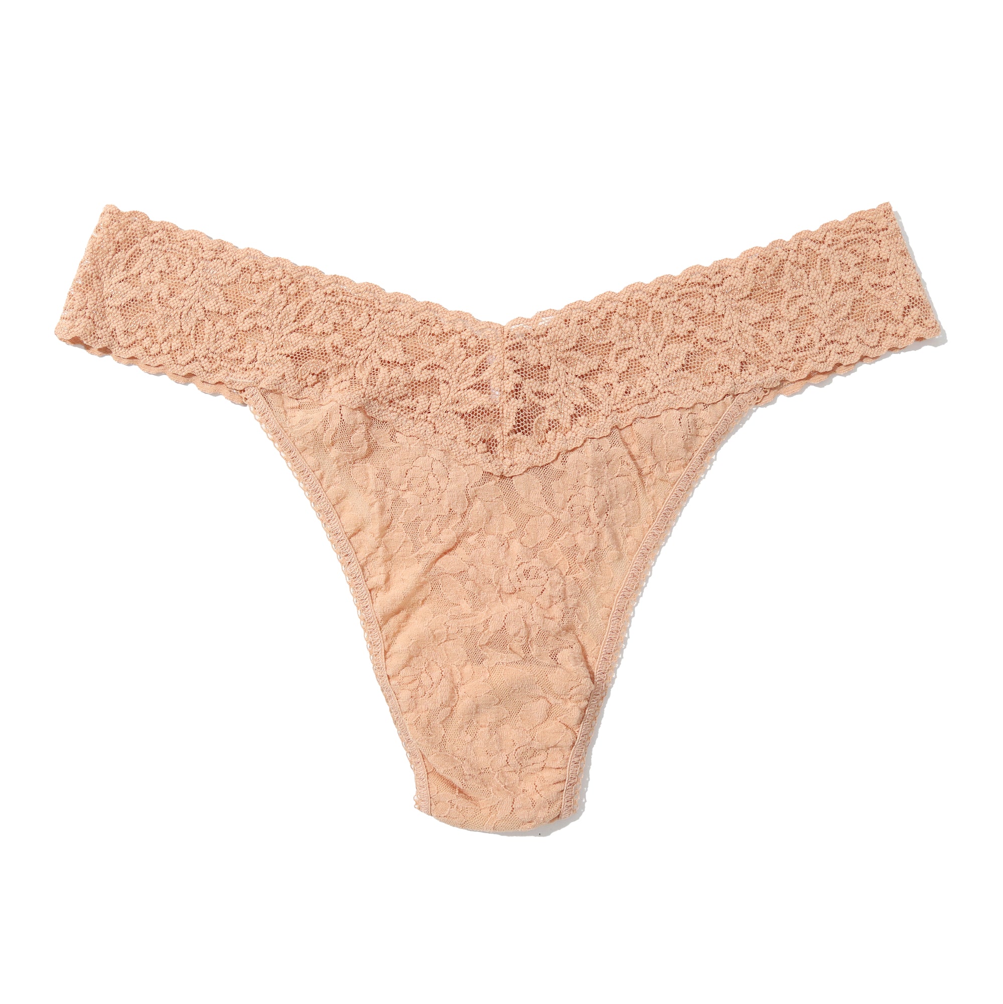 Signature Lace Original Rise Thong | Honey