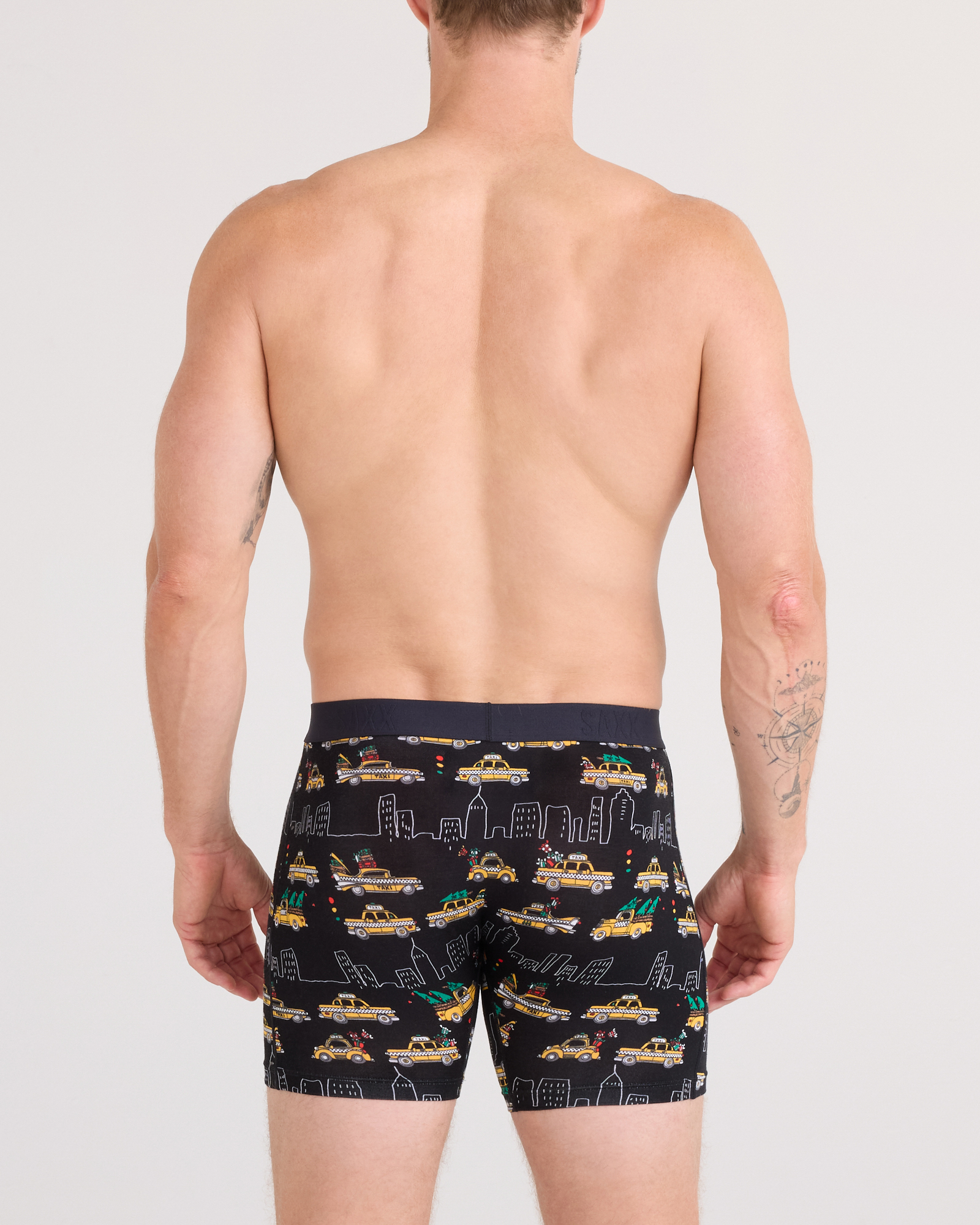 Signature Lace Original Rise Thong & Saxx Boxer Brief | Hail The Holidays | Black