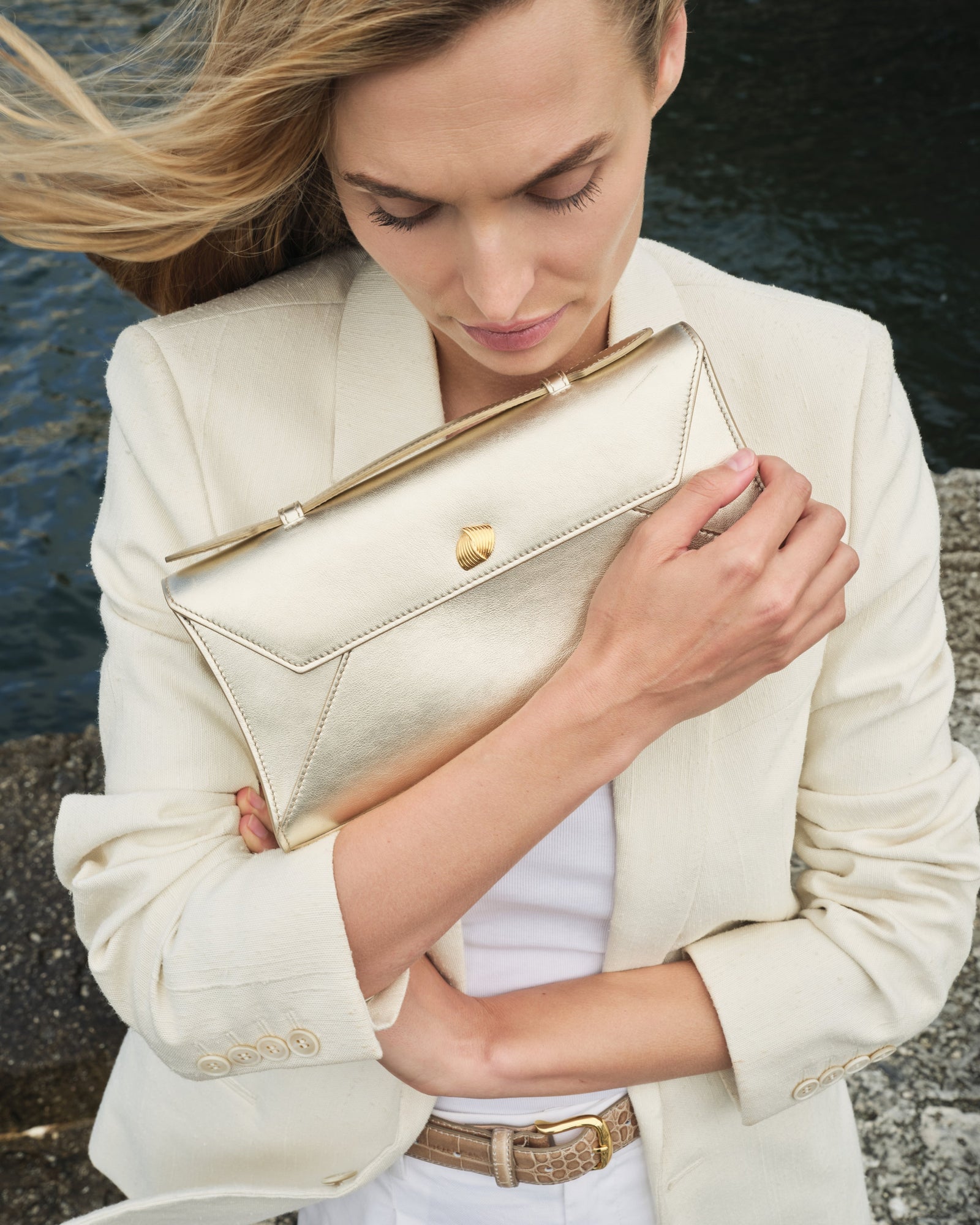 Cassandra Clutch | Gold Brushed