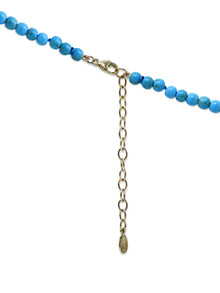 Boheme Smooth Round Turquoise Necklace | Turquoise Opal | 14K Yellow Gold