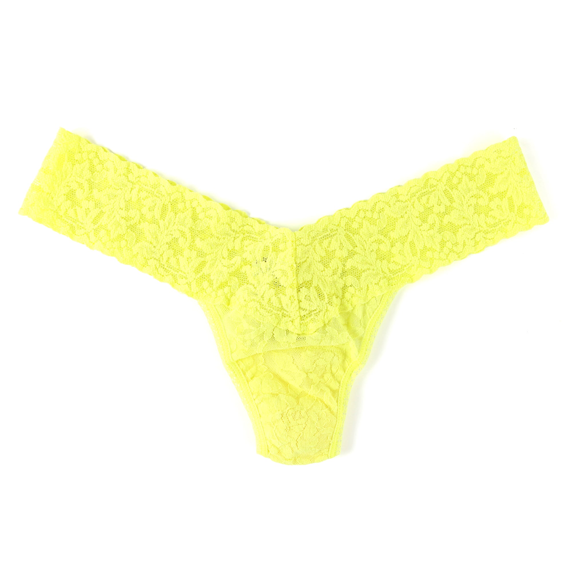 Signature Lace Low Rise Thong | Citrus Fizz Yellow