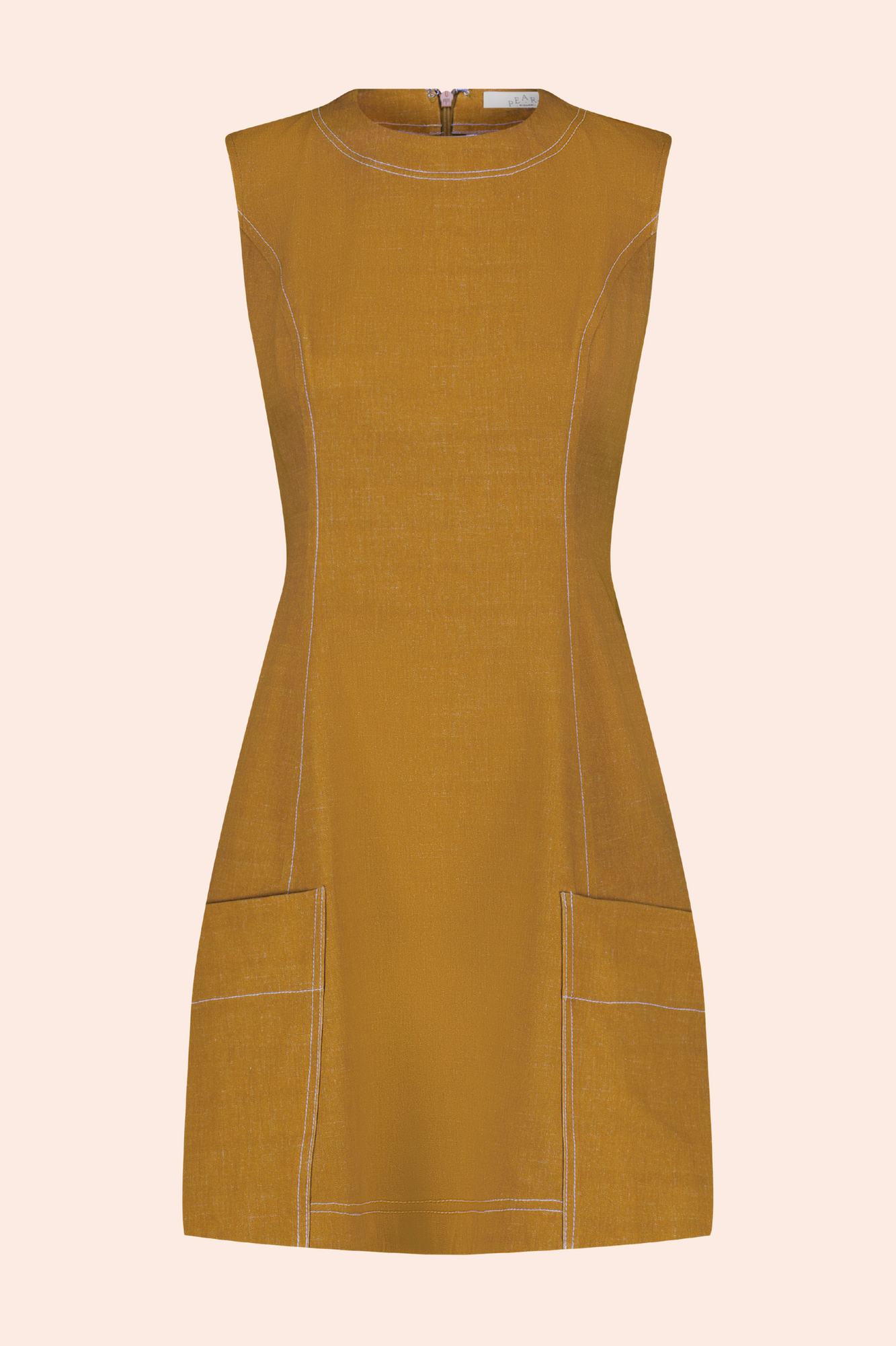 Stretch Denim Seamed A-Line Dress | Ochre