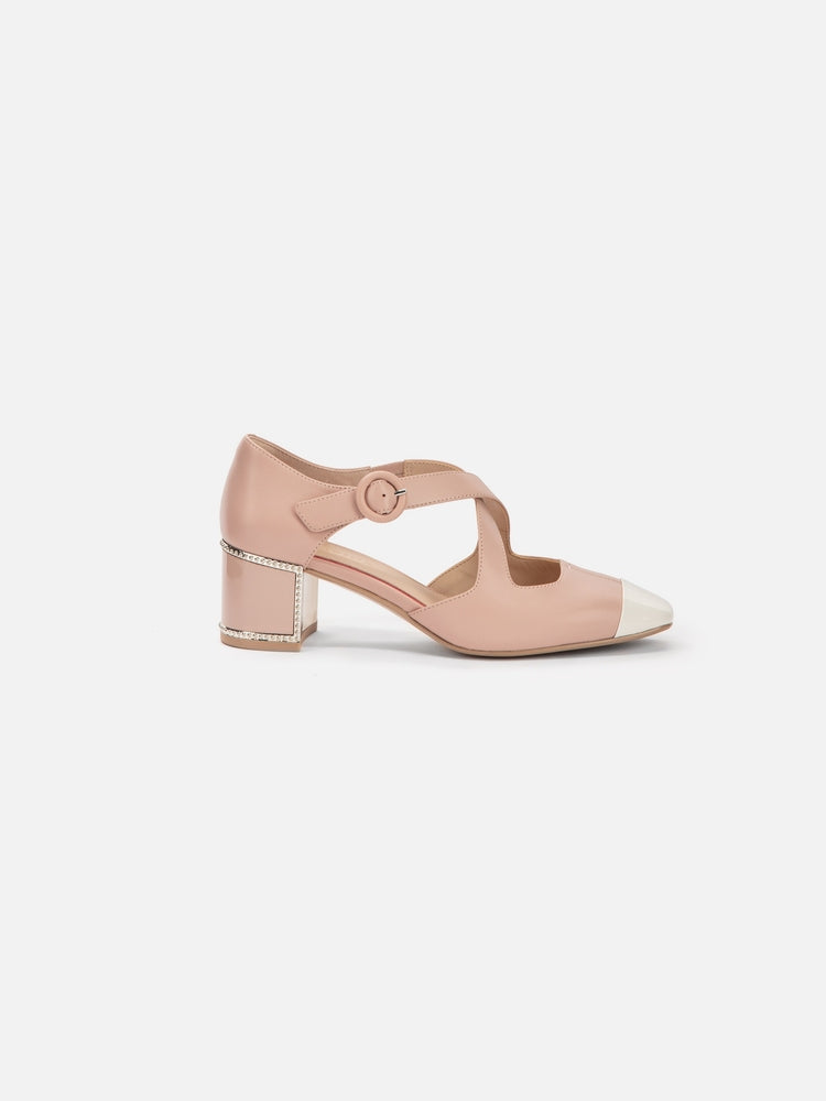 Little Chanel-style Mary Jane Shoes | Pink