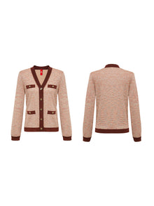 V-neck Knit Sweater | Camel