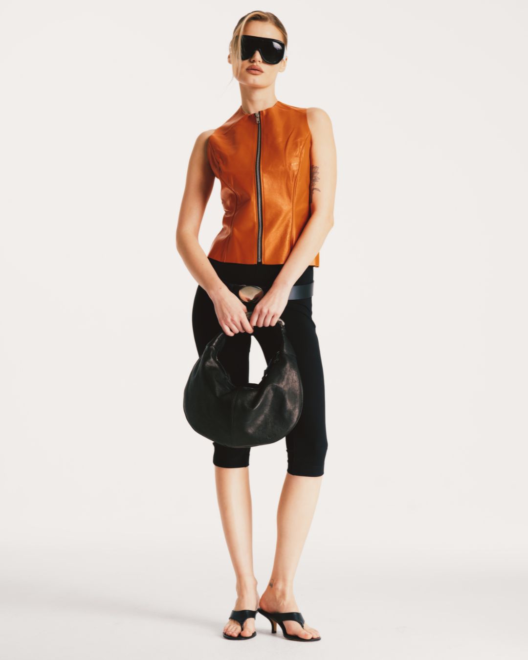Womens | Marley Leather Heel | Black