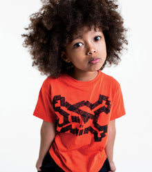Kid | Masking Tape Skull T-Shirt | Black
