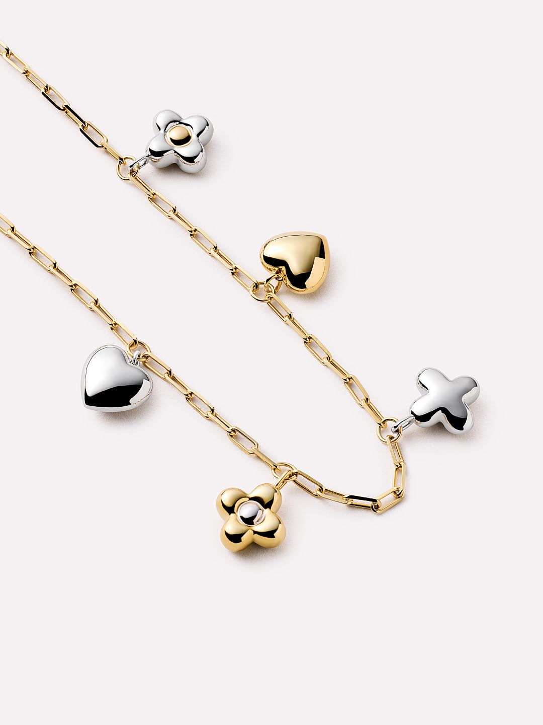 Azura Charm Necklace | 14K Gold on Brass/Rhodium on Brass