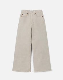 Womens | Comfort Stretch High Rise Wide Leg Crop | Pebble