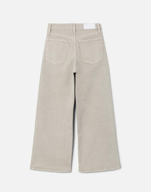 Womens | Comfort Stretch High Rise Wide Leg Crop | Pebble
