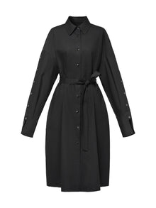 Slimming Mid-Length Dress | Black