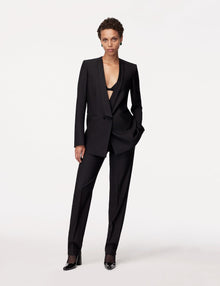 Another Tomorrow Tuxedo Jacket in Black – Wool Women's Jacket