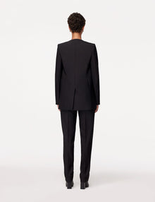 Another Tomorrow Tuxedo Jacket in Black – Wool Women's Jacket