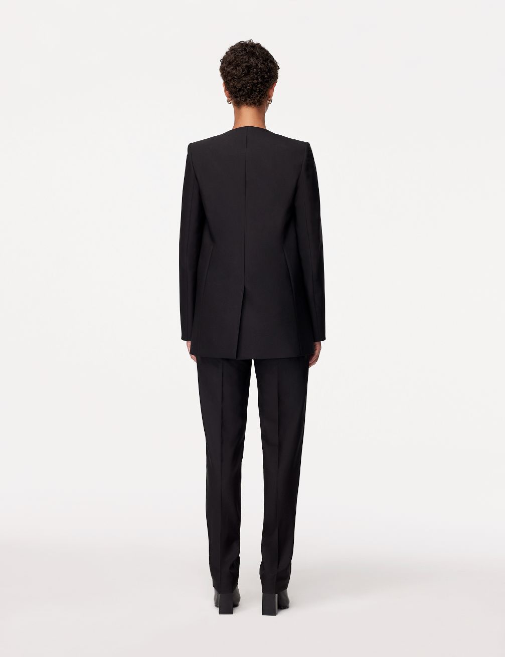 Another Tomorrow Tuxedo Jacket in Black – Wool Women's Jacket