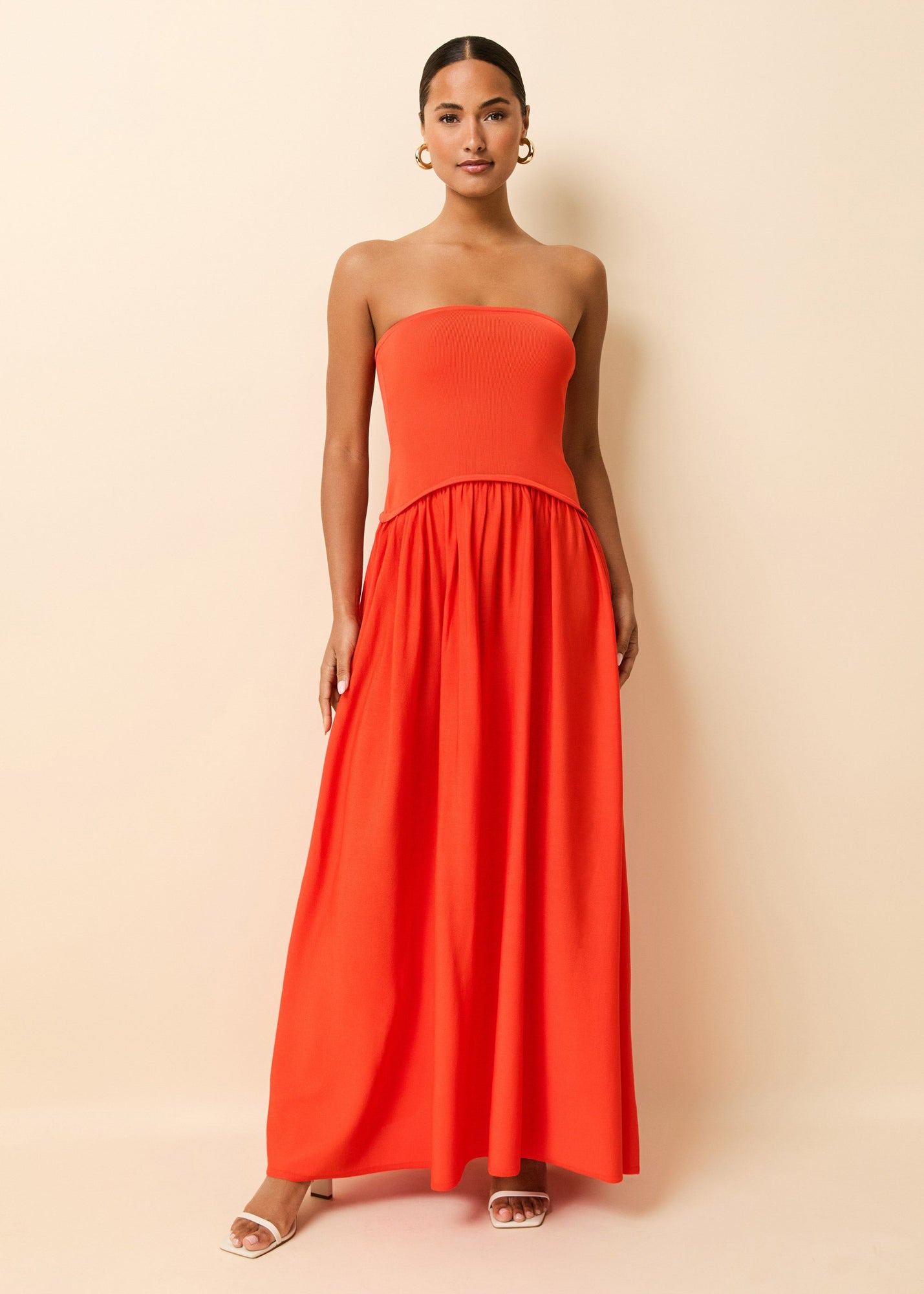 Strapless Soglio Dress Lava - Solid & Striped