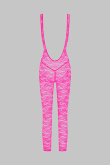 Backless Jumpsuit - Flashback Neon | Pink