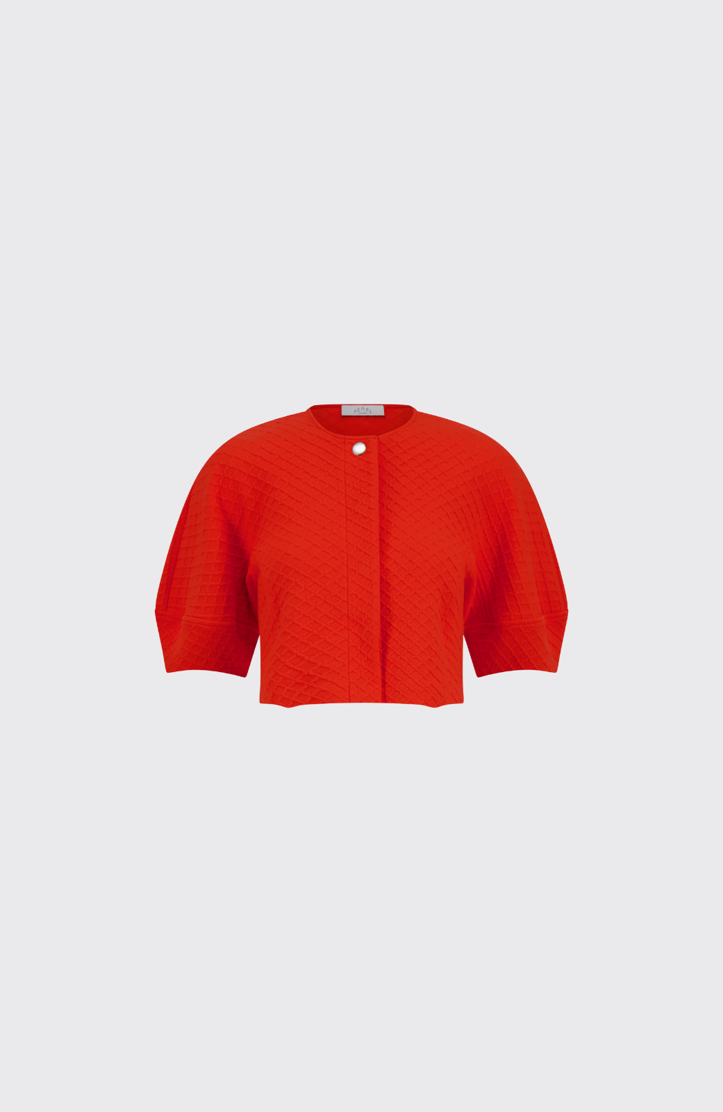 Textured Jersey Jacket | Vermillion