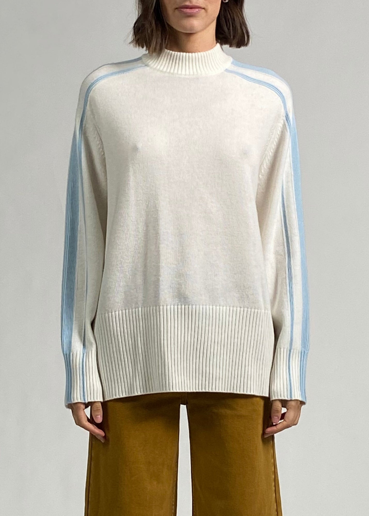 Womens | Emersyn Wool Cashmere Sweater | Brule/Sky