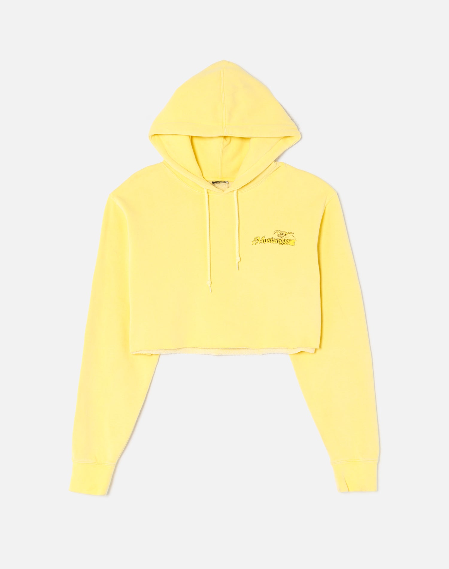 Upcycled Cropped Hoodie | Yellow