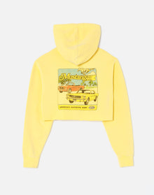 Upcycled Cropped Hoodie | Yellow