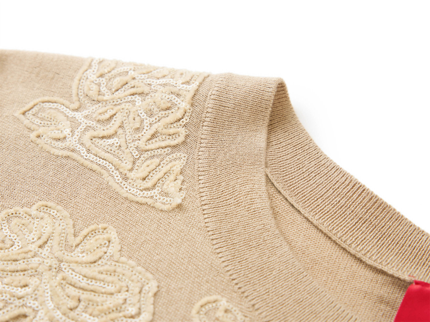 Silk and Wool Cashmere Knitted Sweater | Khaki
