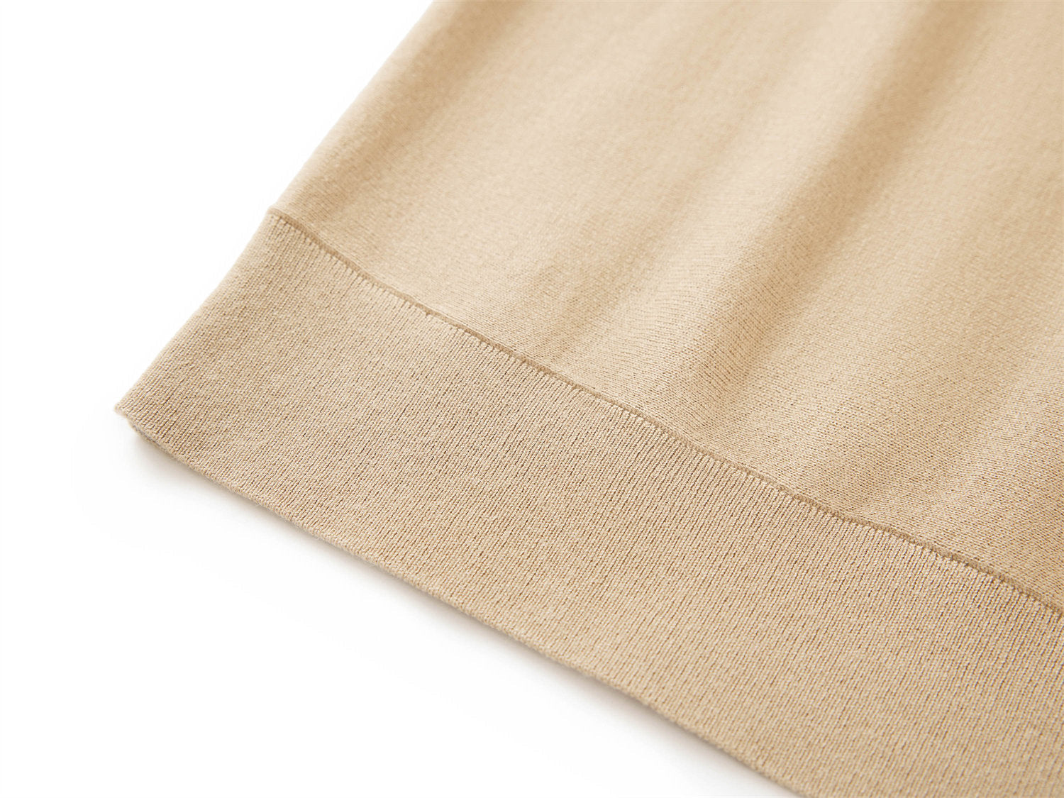 Silk and Wool Cashmere Knitted Sweater | Khaki