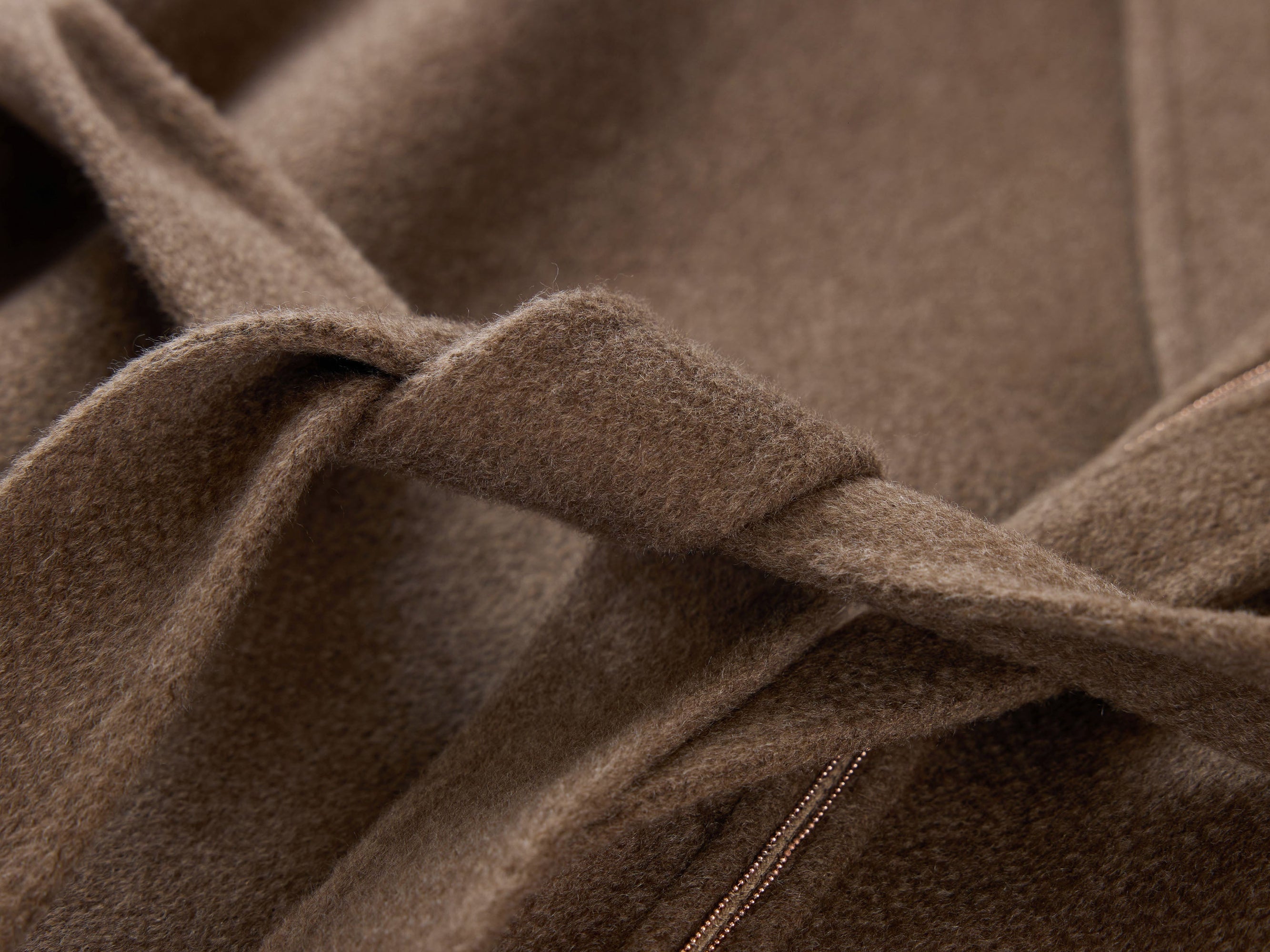 Thin-Strap Cashmere Coat | Brown