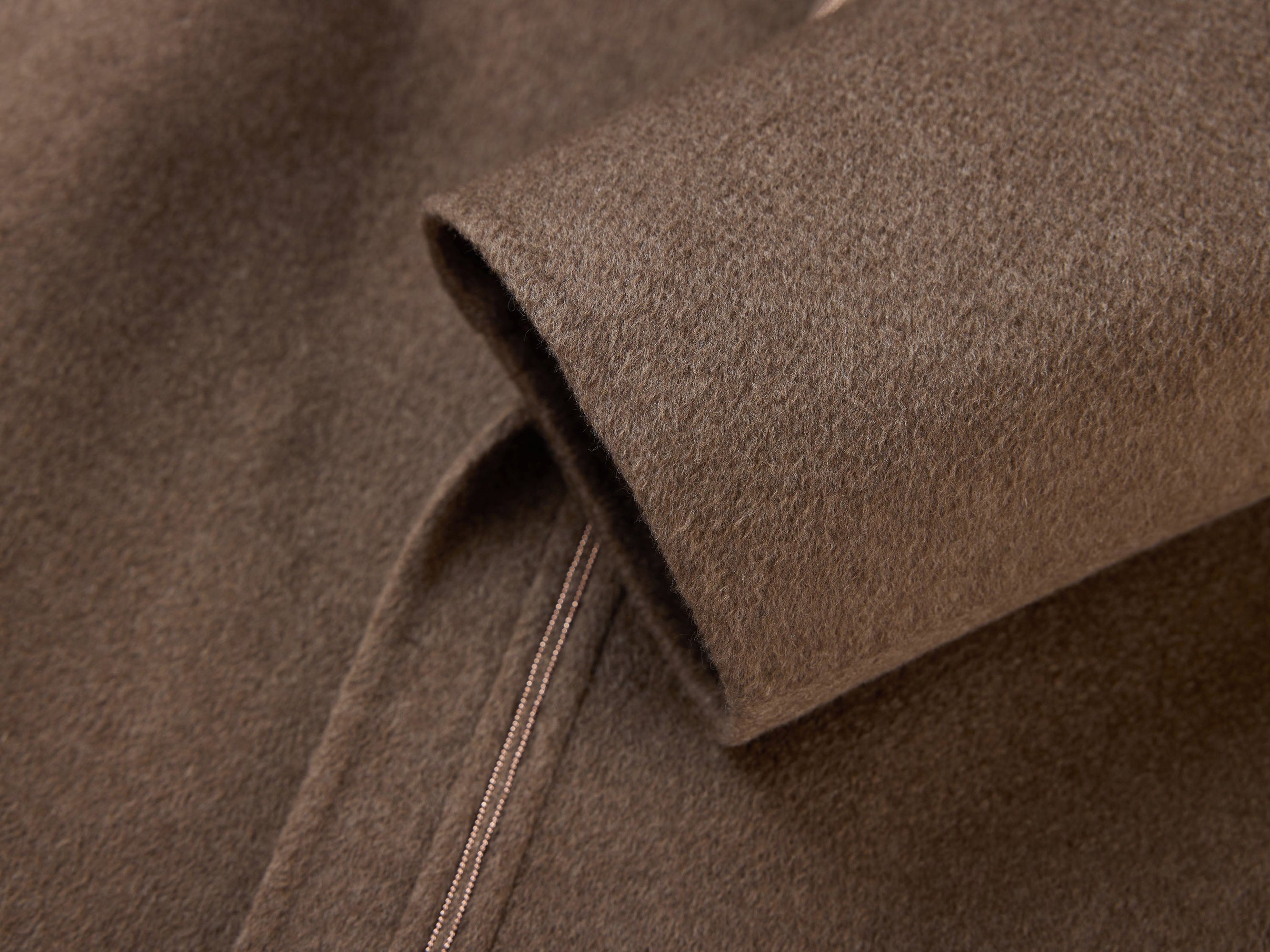 Thin-Strap Cashmere Coat | Brown