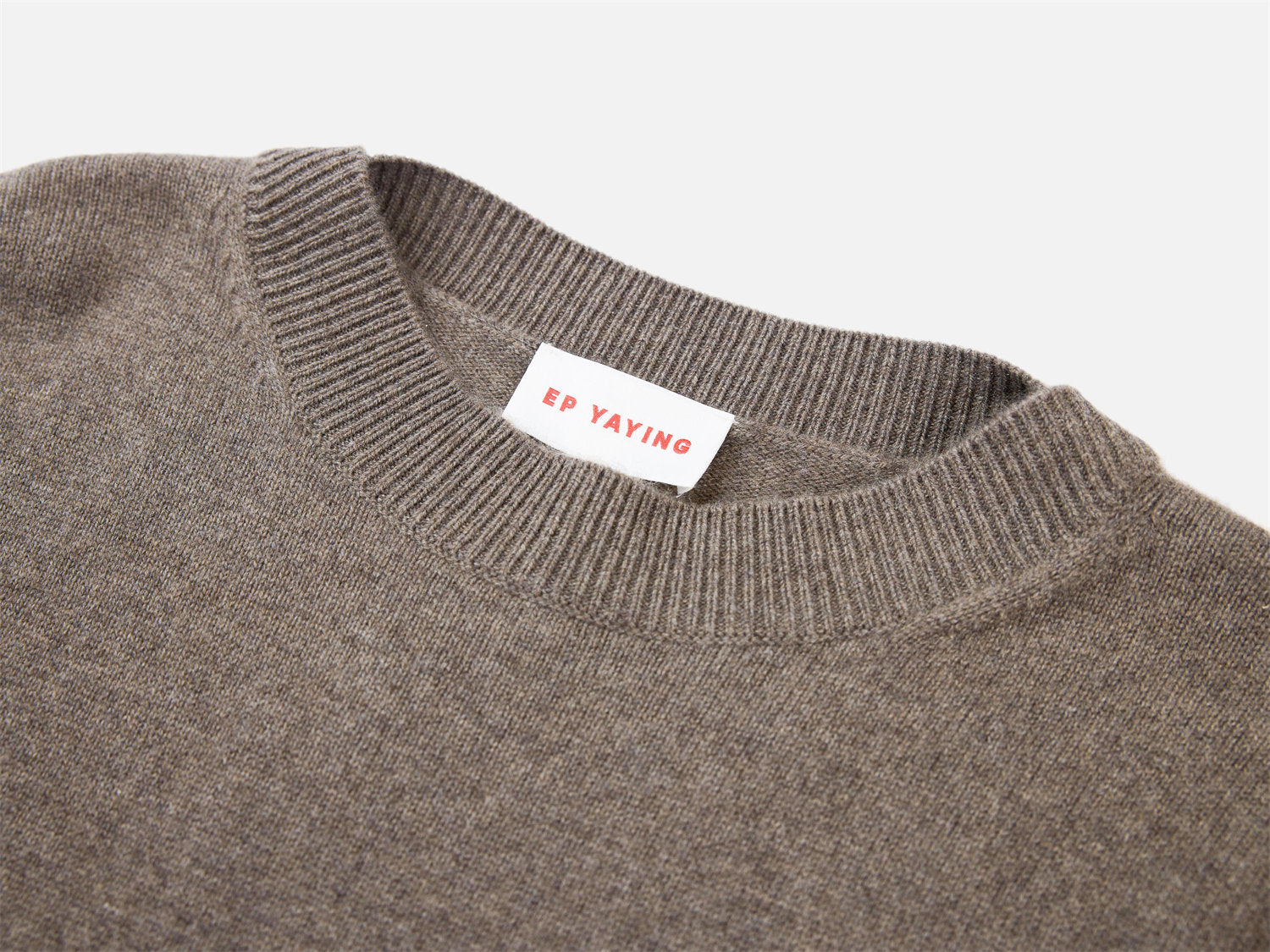 Pure Cashmere Scarf Pullover | Brown