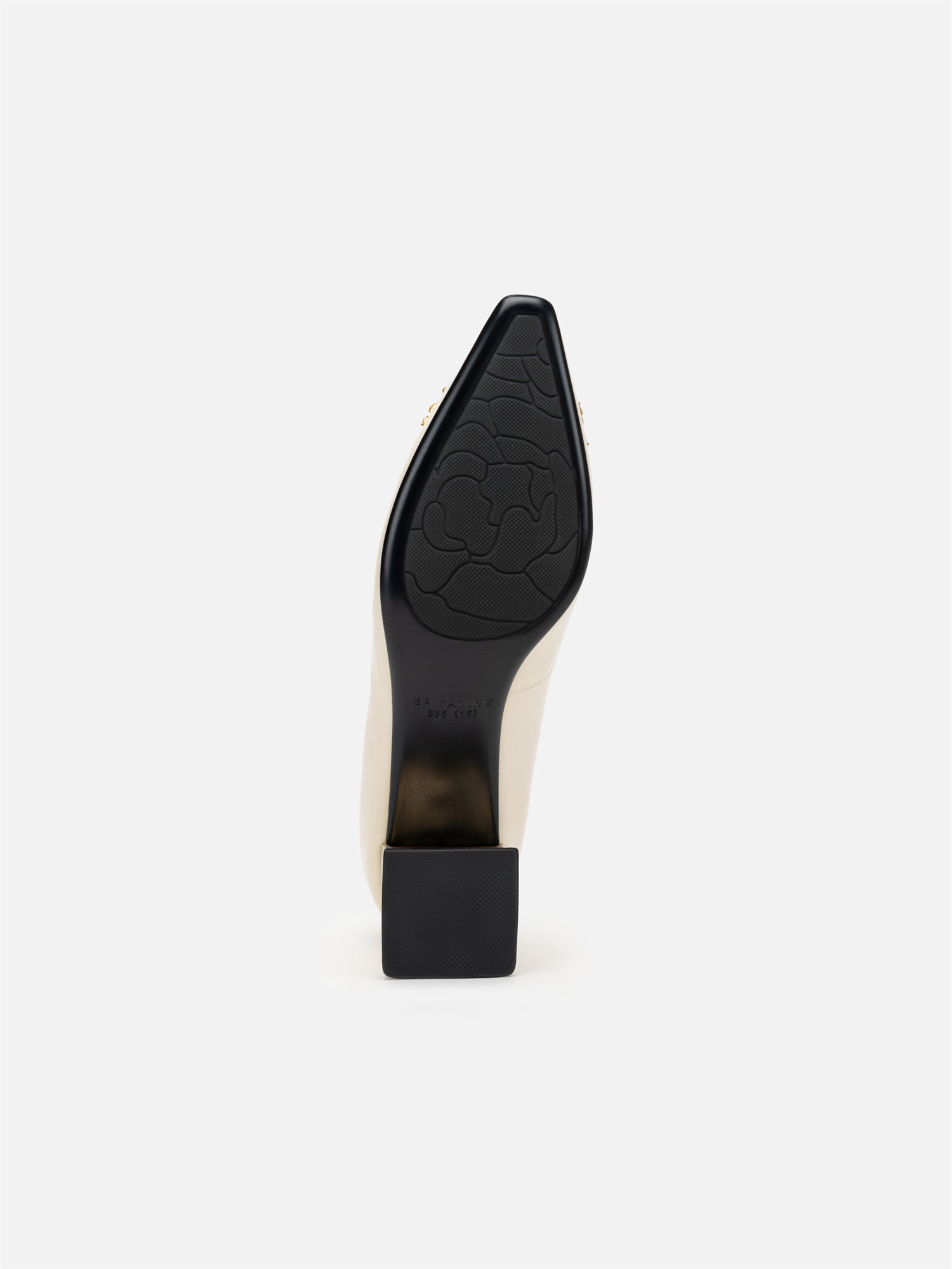 Buckle Detail Chunky Heel Commuter Shoes | White