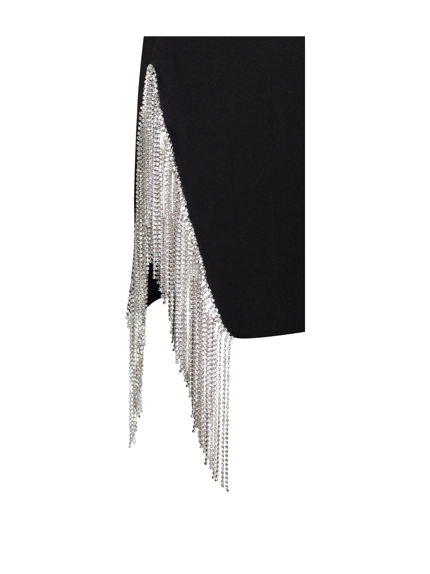 Freya Crystal Fringe Blazer Dress | Black