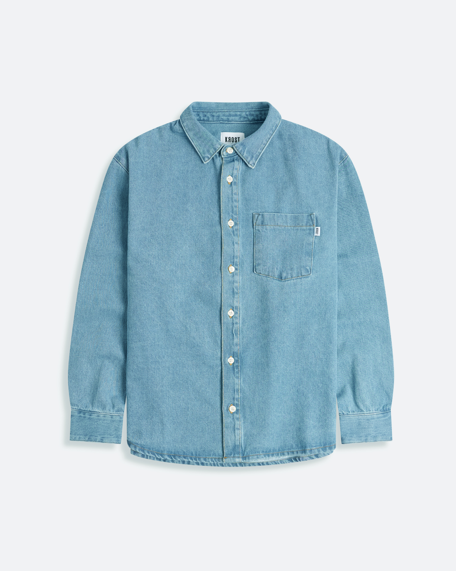 Mid-Stone Denim Shirt | Medium Wash 1