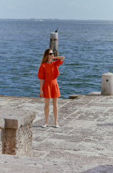 Textured Jersey Short | Vermillion
