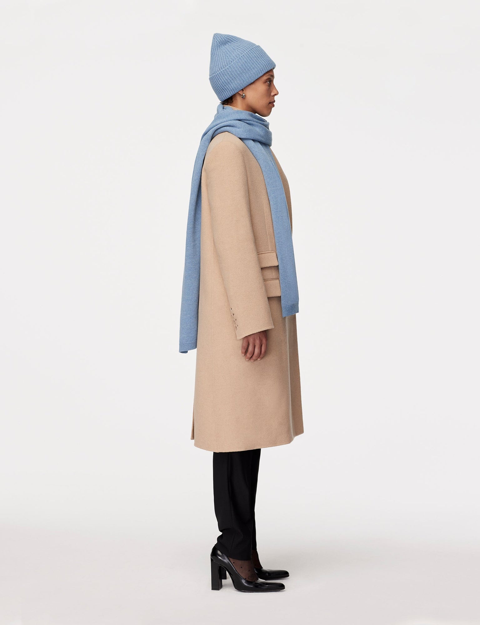 Another Tomorrow Cashmere Scarf in Cornflower – Cashmere