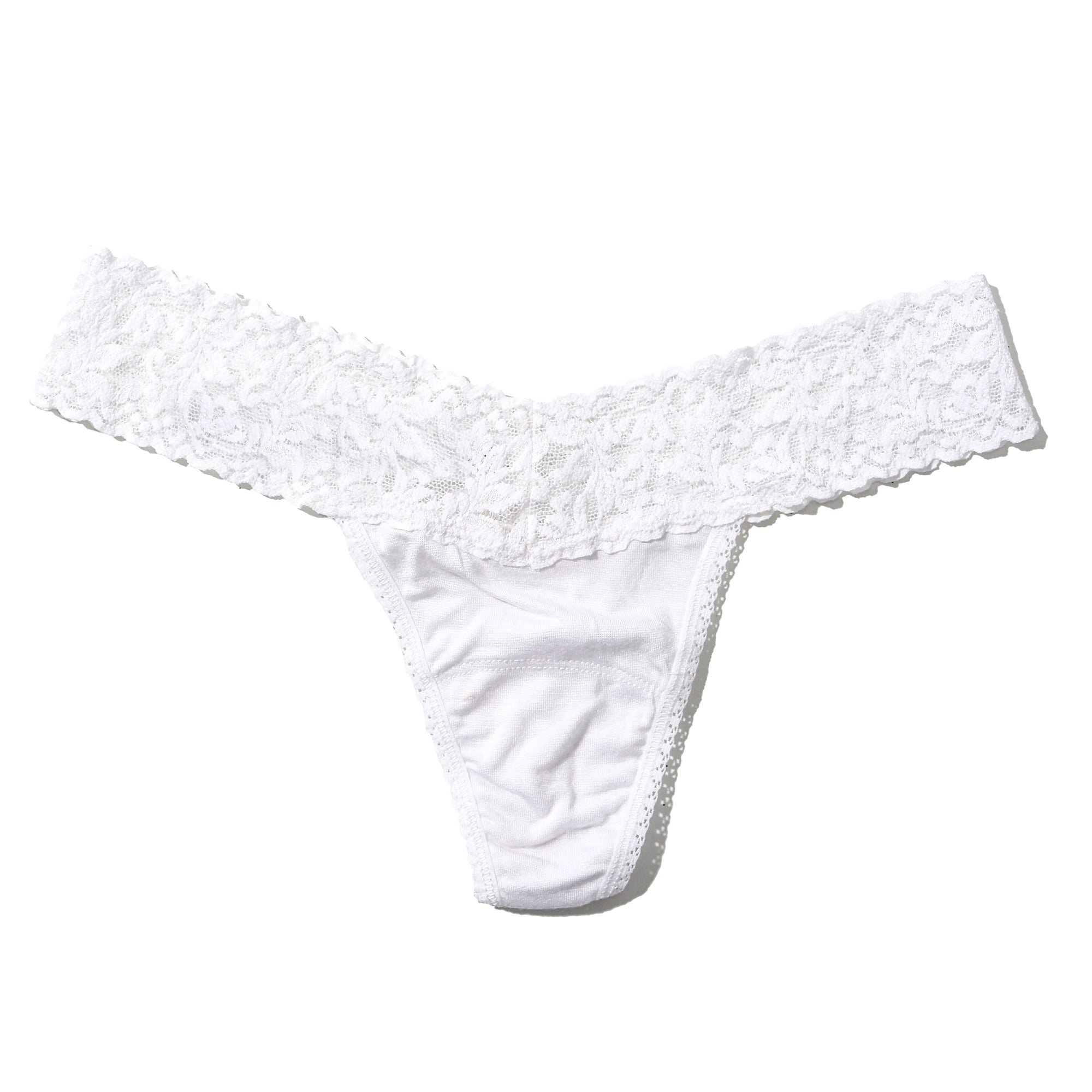 Modal Mid Rise Thong | White