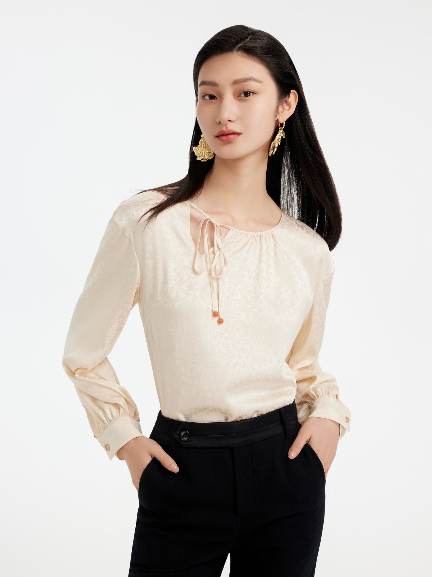 Silk Shirt | Beige