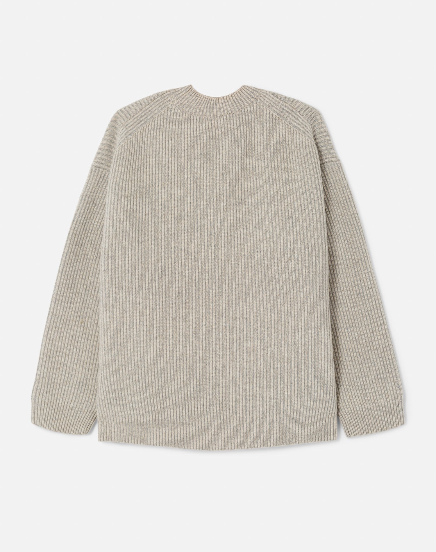 Plaited Crewneck Pullover | Oatmeal Grey Heather