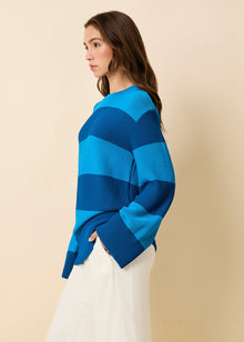 Tate Sweater Cosmic Blue - Solid & Striped