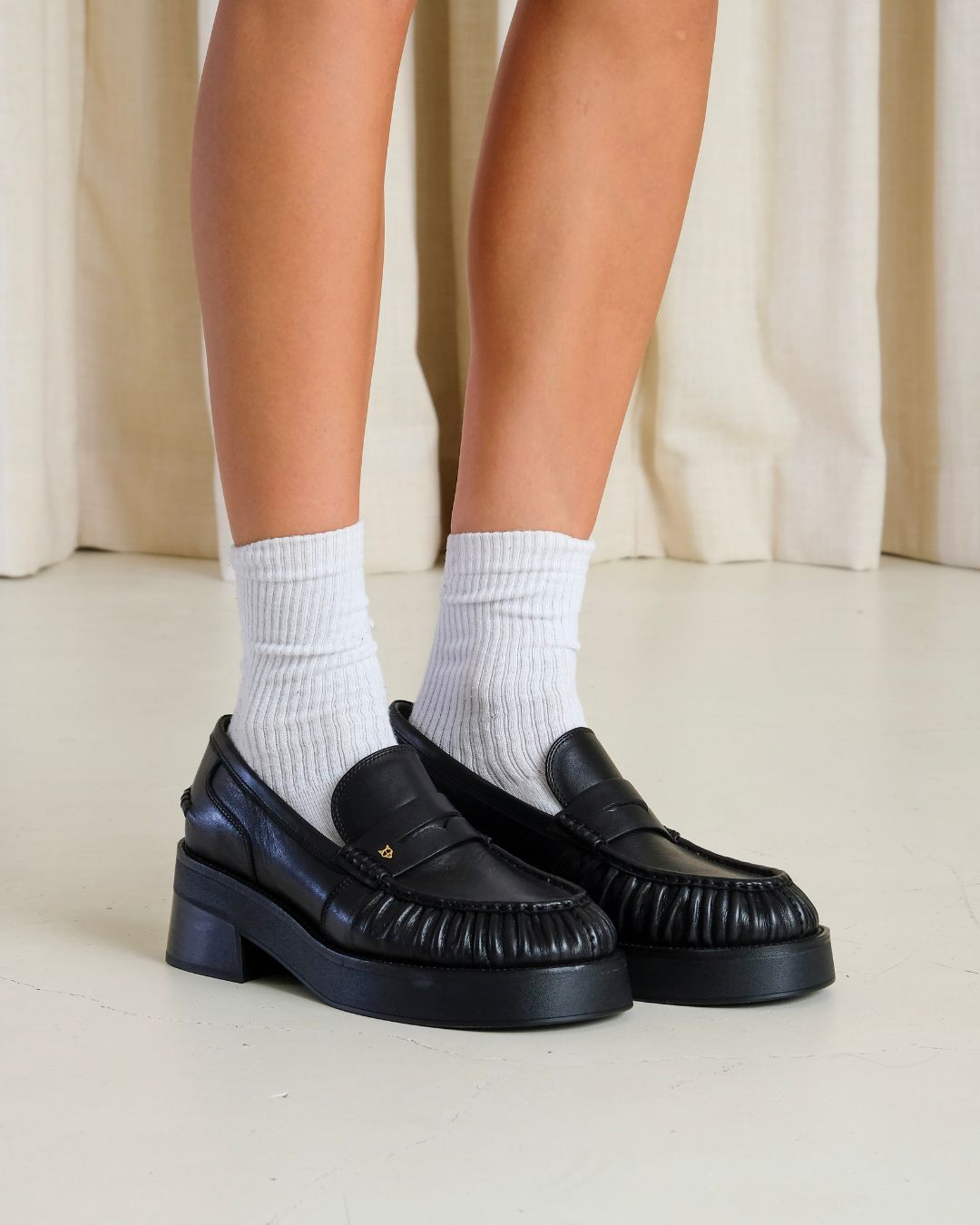 Womens | Fuse Leather Loafer | Black