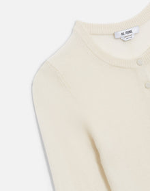 Womens | Cashmere Crewneck Cardigan | Ivory